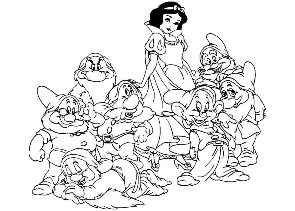 Рисунок раскраска карлик нос