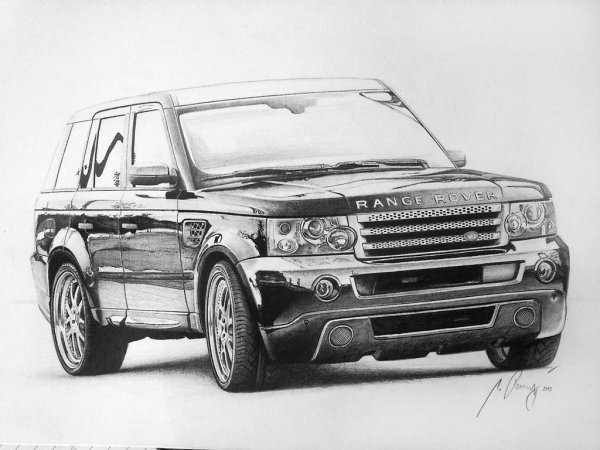 Рендж Ровер карандашом