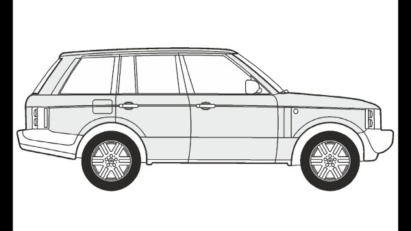 Range Rover машина сбоку