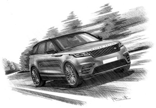 Рендж Ровер Велар раскраска