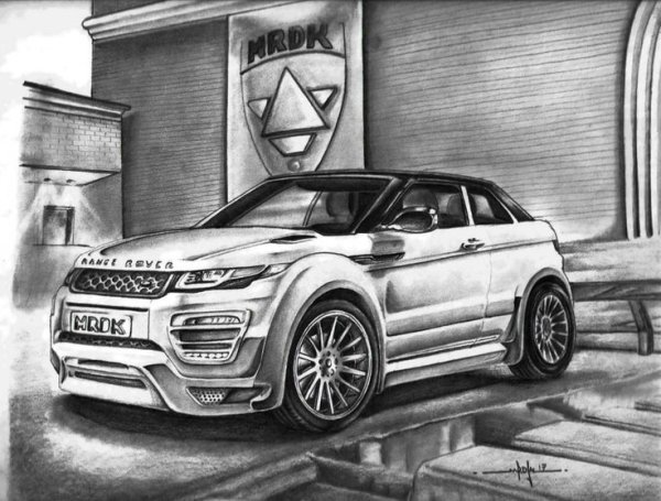 Рендж Ровер Эвок раскраска