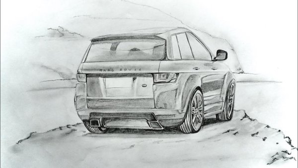 Рендж Ровер рисунок