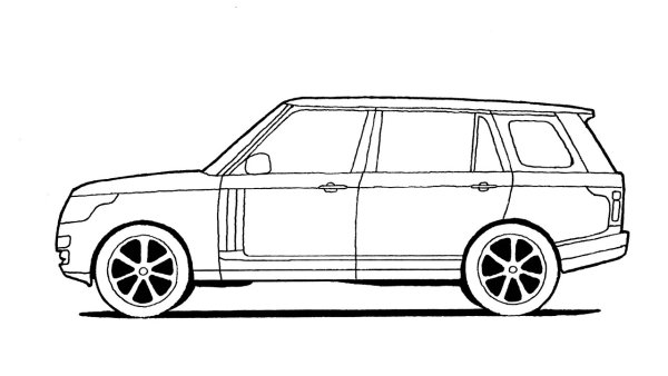 Range Rover рисунок легкий