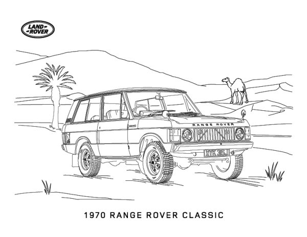 Раскраски для мальчиков Land Rover