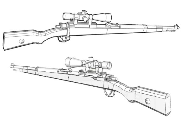 Раскраски снайперская винтовка Мосина