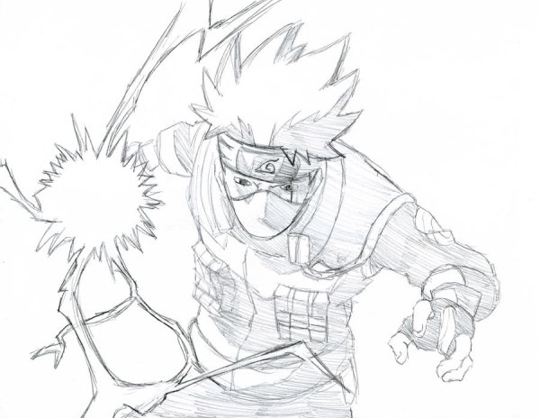 Какаси сенсей карандашом