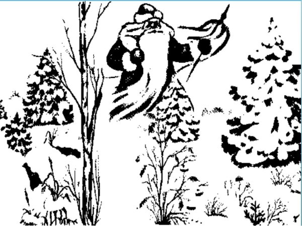 Иллюстрация к сказке два Мороза