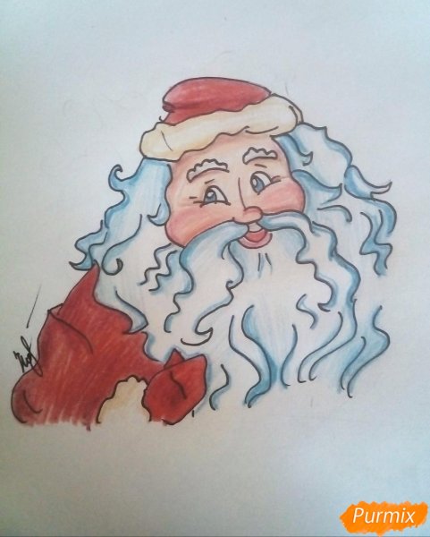 Дед Мороз раскраска
