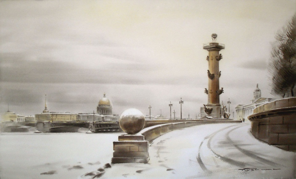 Константин Кузема акварель