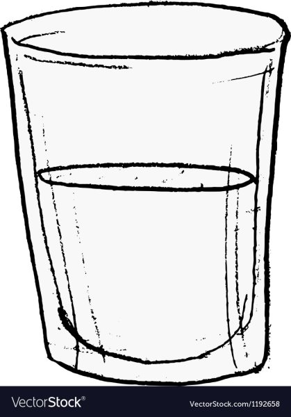 Граненый стакан карандашом