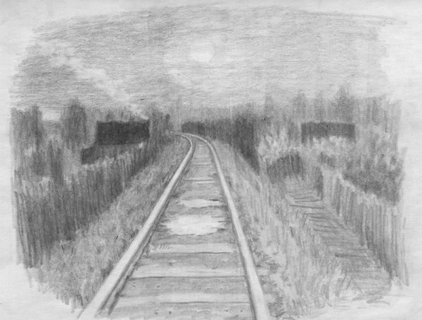 Дорога карандашом