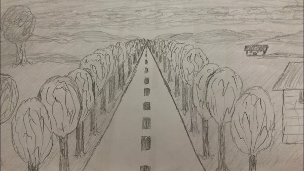 Аллея в перспективе