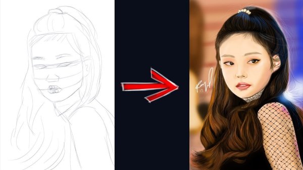 Портрет Дженни из блэкпинк