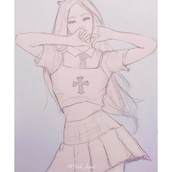 Блэк Пинк для срисовки
