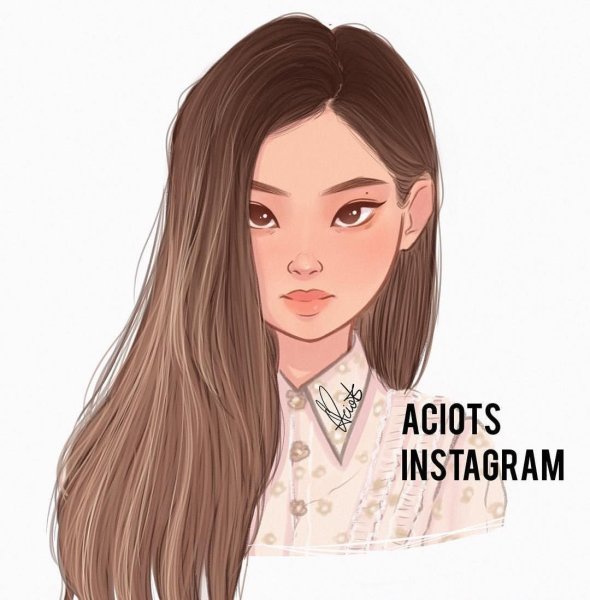 Блэк Пинк рисунки Дженни