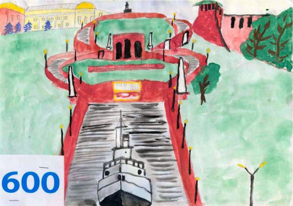 Чкаловская лестница Нижний Новгород глазами детей