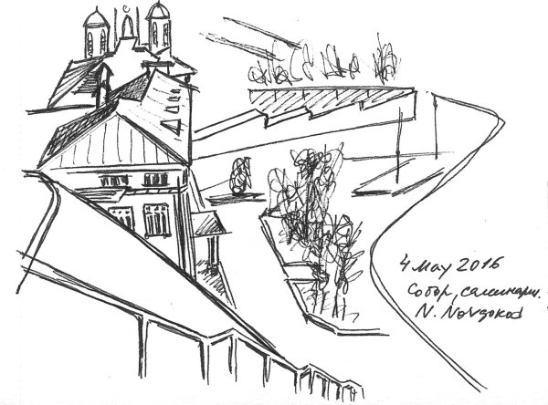 Раскраска Нижегородский Кремль для детей