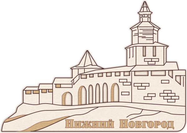 Дмитриевская башня Нижегородского Кремля вектор