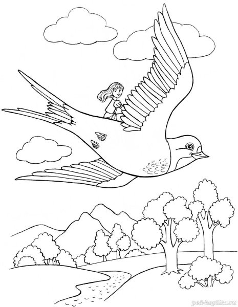 Раскраска "перелетные птицы"