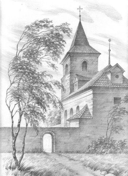 Мирский замок Графика