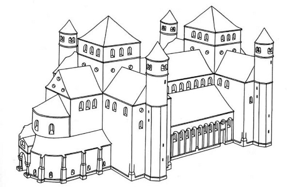 Замок в графике