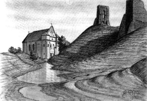 Мирский замок Графика