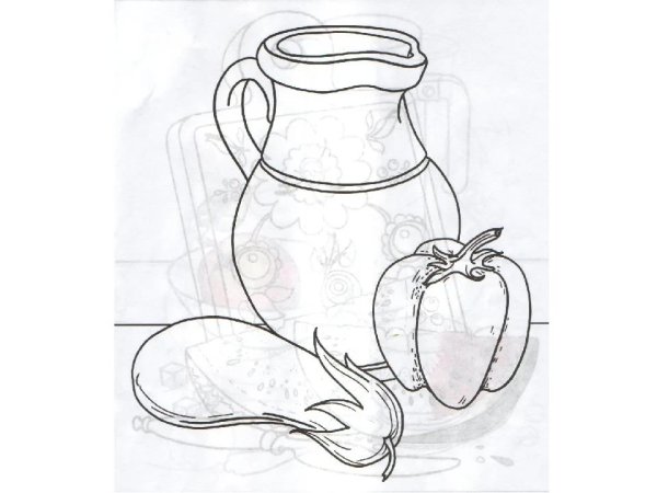 Натюрморт карандашом для срисовки для начинающих