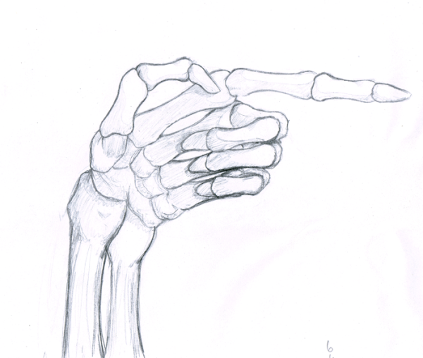 Рука скелета рисунок на руке человека ручкой - 85 фото