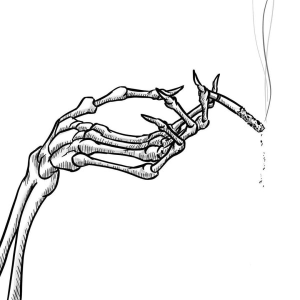 Скетч скелет кисти