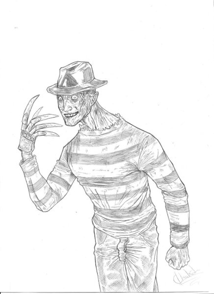 Фредди Крюгер раскраска