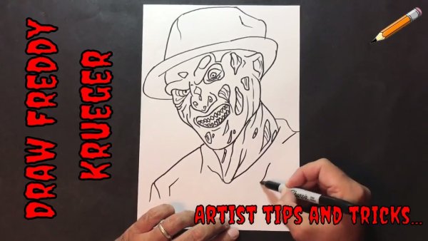 Фредди Крюгер рисовать по этапам