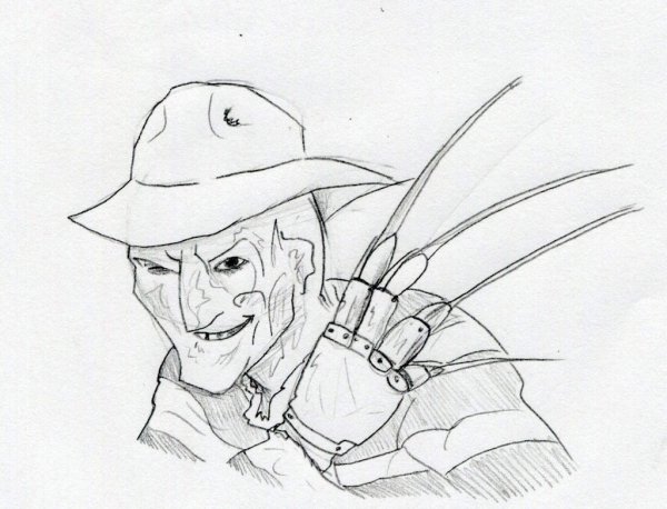 Фредди Крюгер рисунок для срисовки