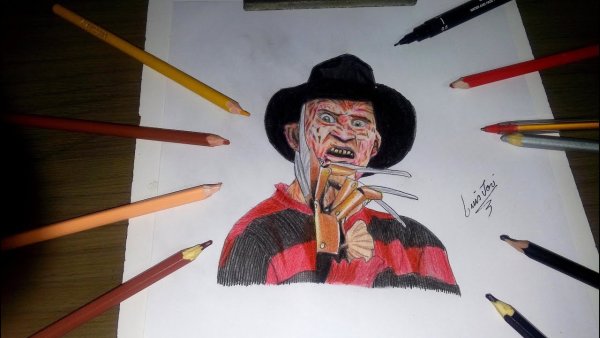 Фредди Крюгер карандашом
