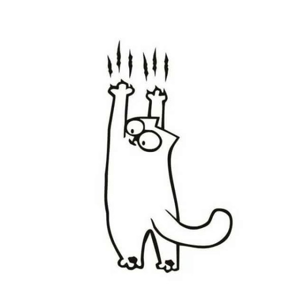 Кот Саймон для срисовки легкие