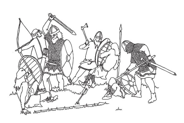Раскраска сражение Куликовская битва