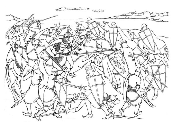 Ледовое побоище Александр Невский карандашом