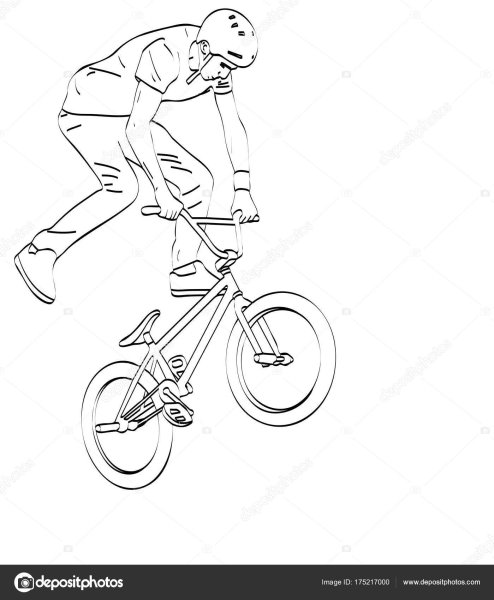 Раскраска BMX