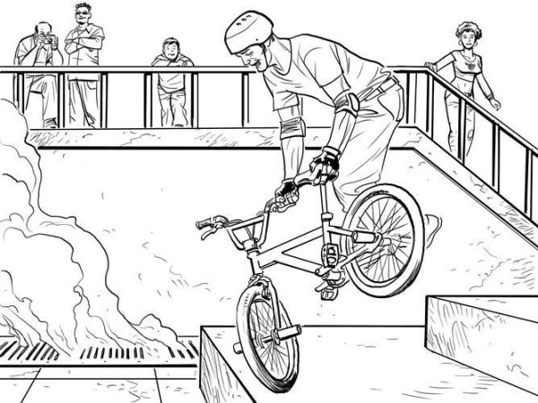 Раскраска BMX