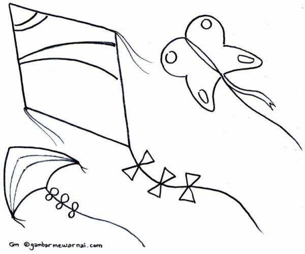 Тату воздушный змей эскиз