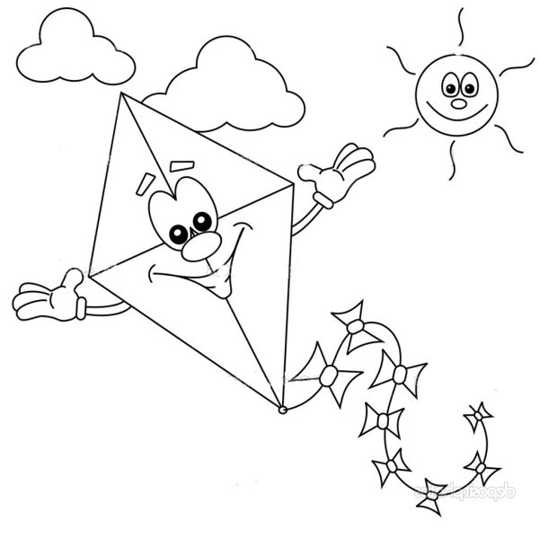 Воздушный змей "раскраска"