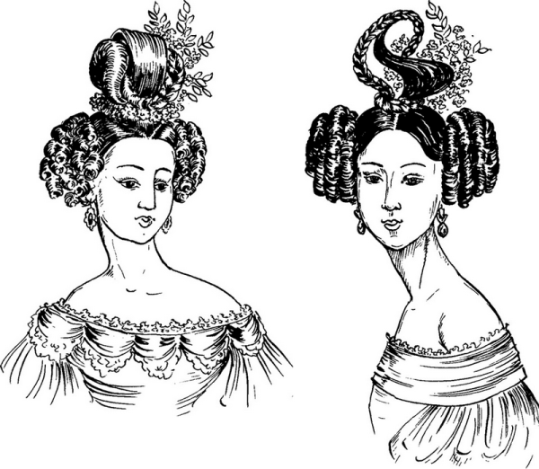 Исторические прически для рисования