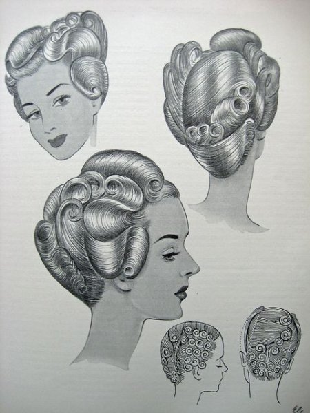 Исторические прически для рисования