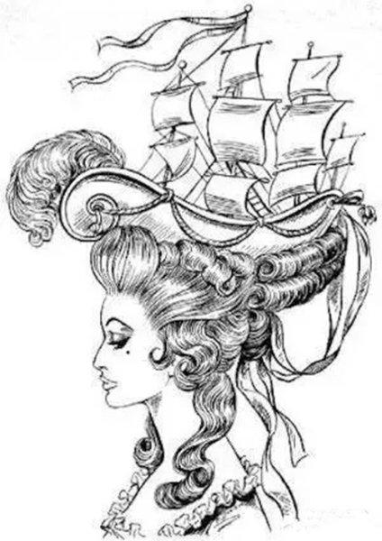 Эскиз исторической прически