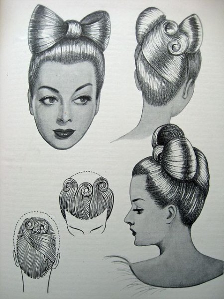 Стилизованное рисование причесок