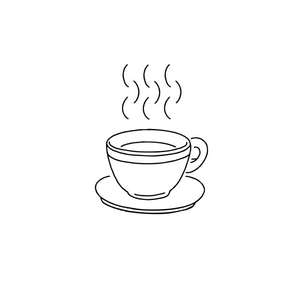 Нарисованная чашка чая