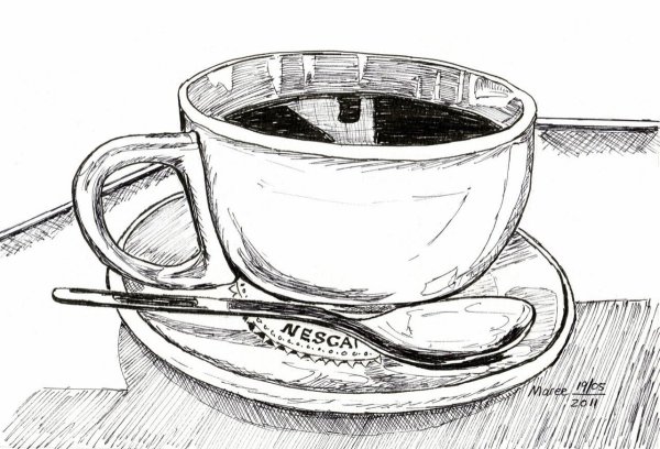 Чай зарисовка