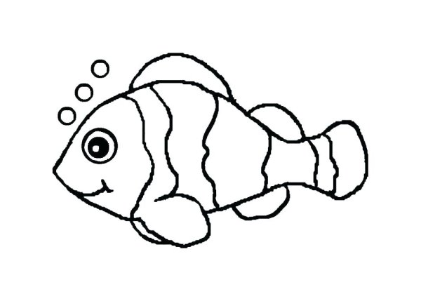 Рыбка клоун раскраска