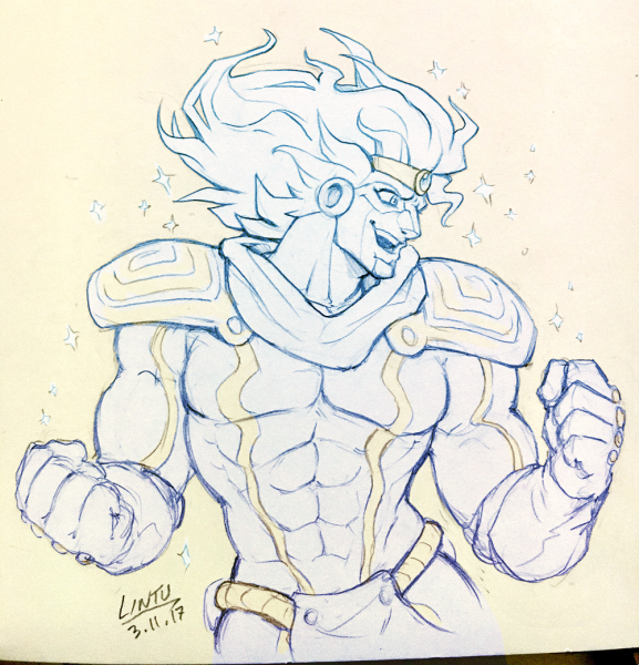 Стар платинум Джоджо для срисовки