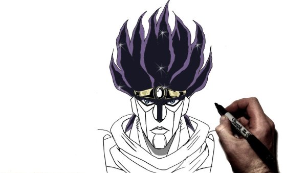 Джоджо Стар платинум черно белая