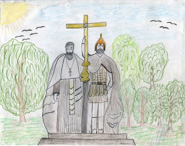 Рисунок на тему святые земли русской